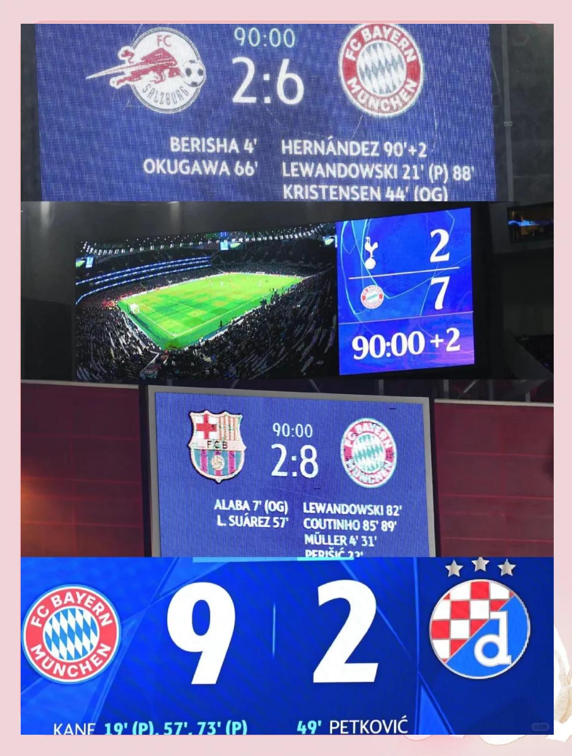 拜仁慕尼黑豪取六球大胜，晋级欧冠半决赛的简单介绍